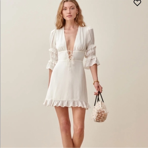 Reformation Dresses & Skirts - NWT Reformation Laurelei Dress Ivory White Bridal Wedding 4